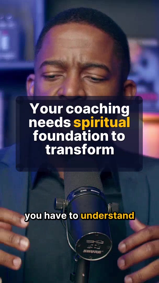 You need to have a solid spiritual foundation